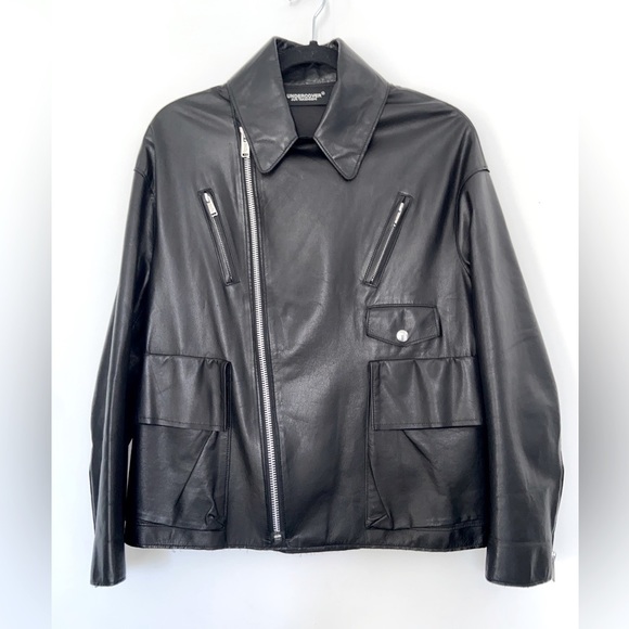 undercover ss19 leather biker jacket s UNI - Picture 2 of 12
